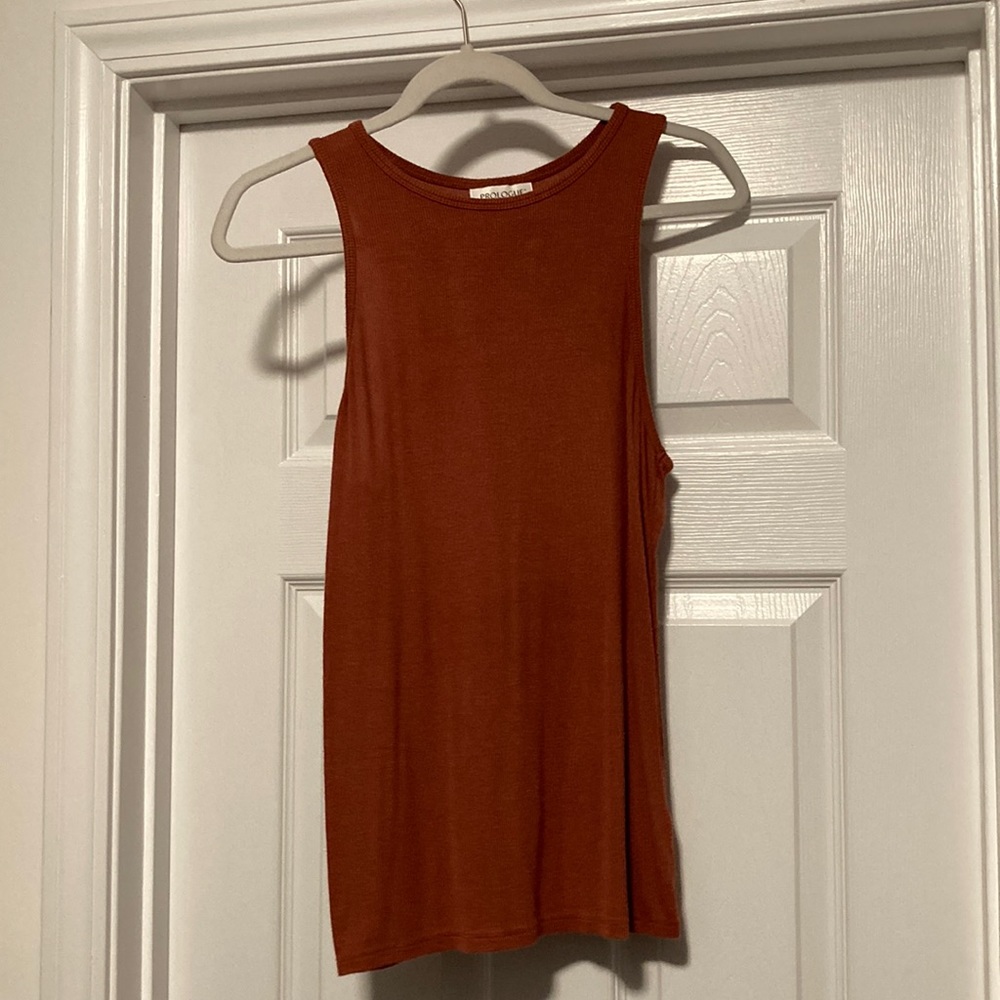 Terracotta racer back tank